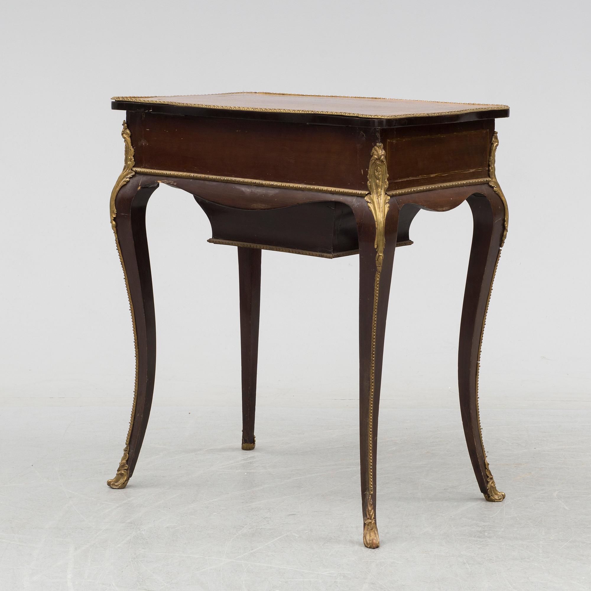 A late 19th century sewing table.