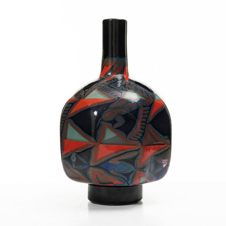 Eva Englund, a 'Millefiore Röd' vase, Orrefors, 1990.