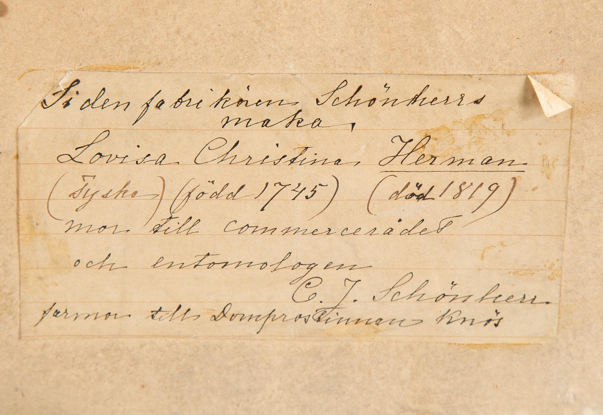 OKÄND KONSTNÄR, omkring 1800. Pastell.