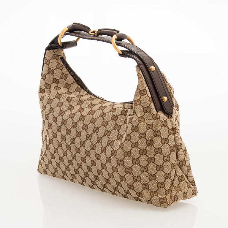 Gucci, a 'Horsebit Guccissima Canvas Hobo Bag'.