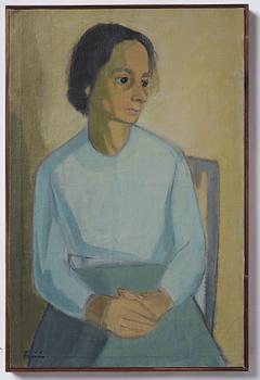 Vera Frisén, oil on relined canvas, signed.