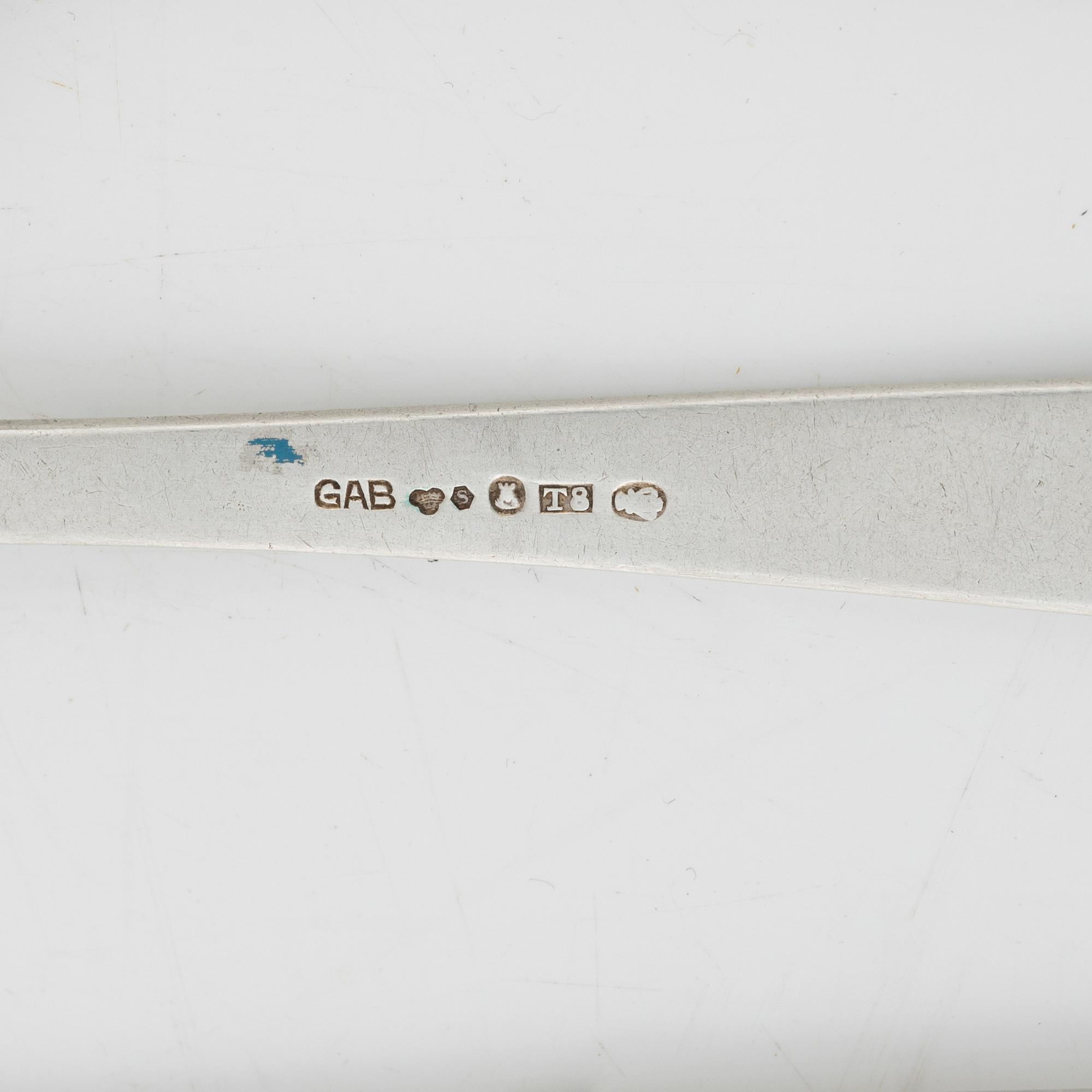 Jacob Ängman, bestickservis, 129 delar, "Rosenholm", bl.a. GAB, Stockholm, 1960.