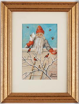 Jenny Nyström, Santa feeding birds.