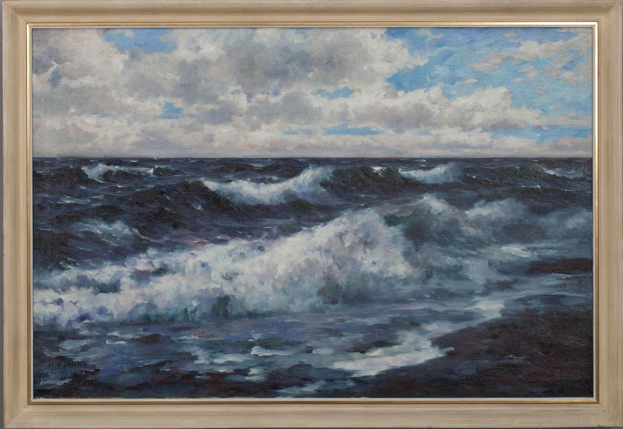 OKÄND KONSTNÄR, olja på duk, sign. H. Bierke.