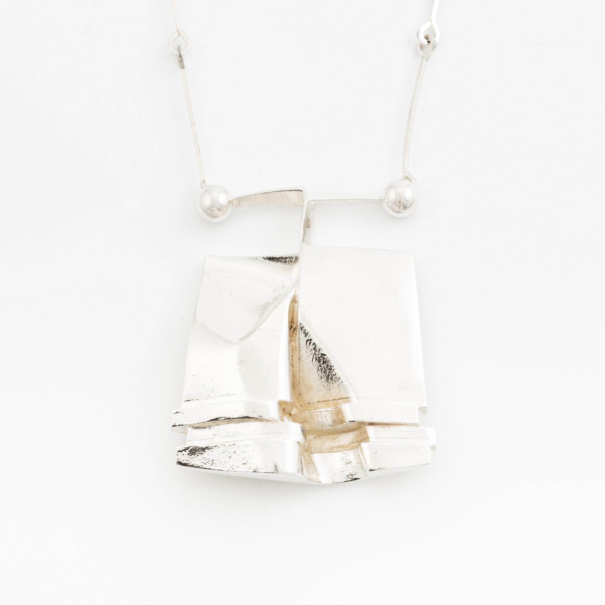 Björn Weckström, Necklace "O2X", sterling silver. Lapponia 1971.