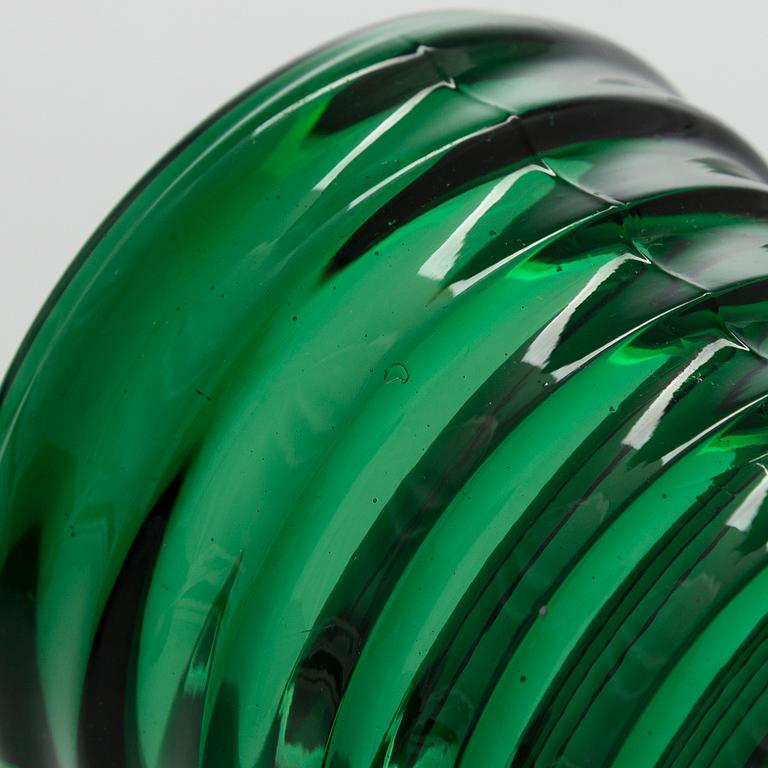 Aino Aalto, set of three  1930s 'Bölgeblick' 4052 drinking glasses for Karhula Glassworks, Finland.