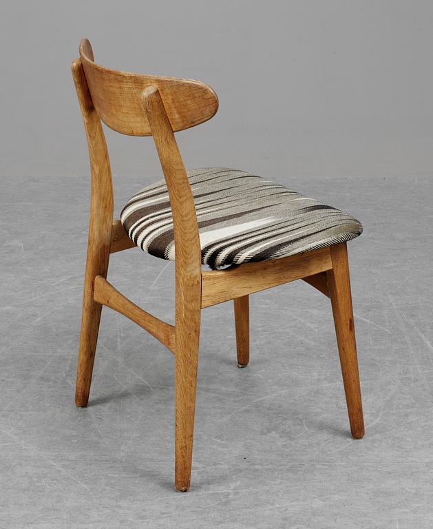 HANS J WEGNER, stolar, 6 st "CH-30", Carl Hansen, Danmark 1950-60-tal.