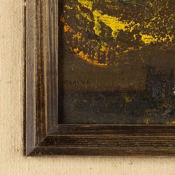 Christer Strömholm, oil on panel, signed and dated -46.