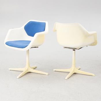 Robin Day, matbord samt fyra stolar, Hille, Storbritannien.