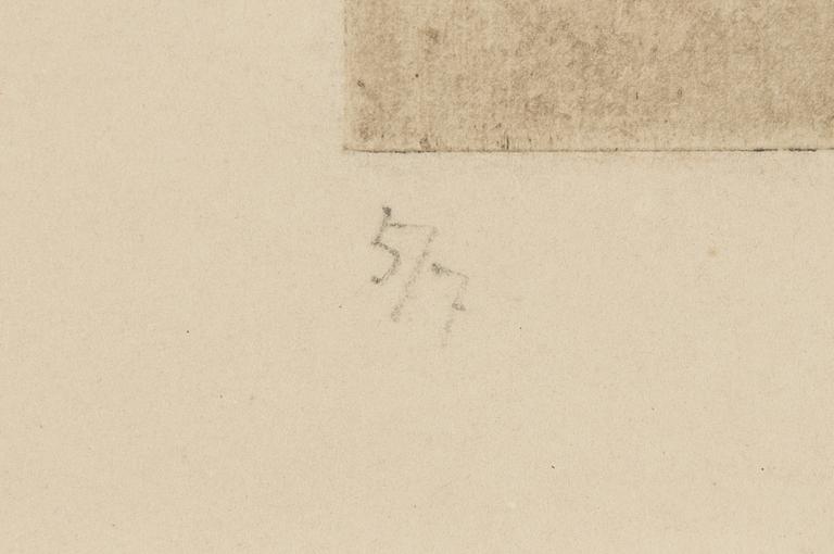 John Jon-And, kolorerad etsning, 1916, signerad 5/7.