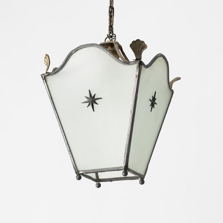 Harald Notini, a ceiling lamp, variant of model "6297", Arvid Böhlmarks Lampfabrik, Stockholm, 1920s.