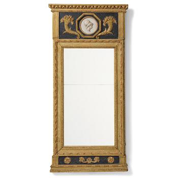 111. A late Gustavian giltwood mirror by E. Wahlberg (master in Stockholm ca 1760-1811).
