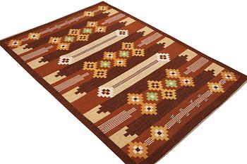 Ingegerd Silow, a flatweave carpet, signed IS, c. 241 x 167 cm.