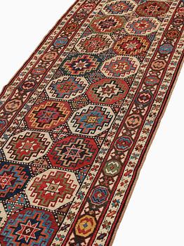 An antique Moghan 'Long rug', Kazak region South Caucasus, ca 360 x 106,5 cm.