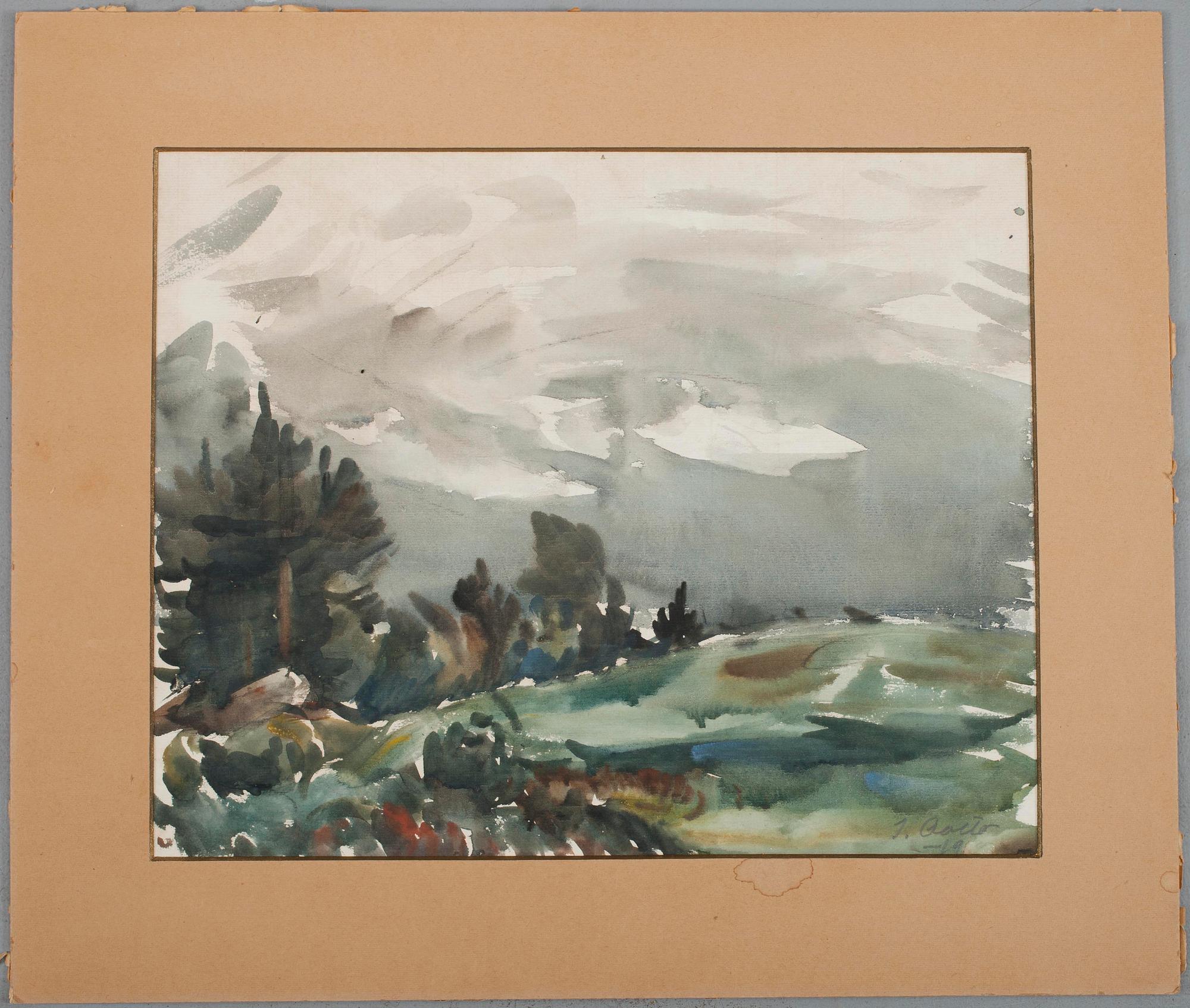 ILMARI AALTO, akvarell, sign. och dat. -19.