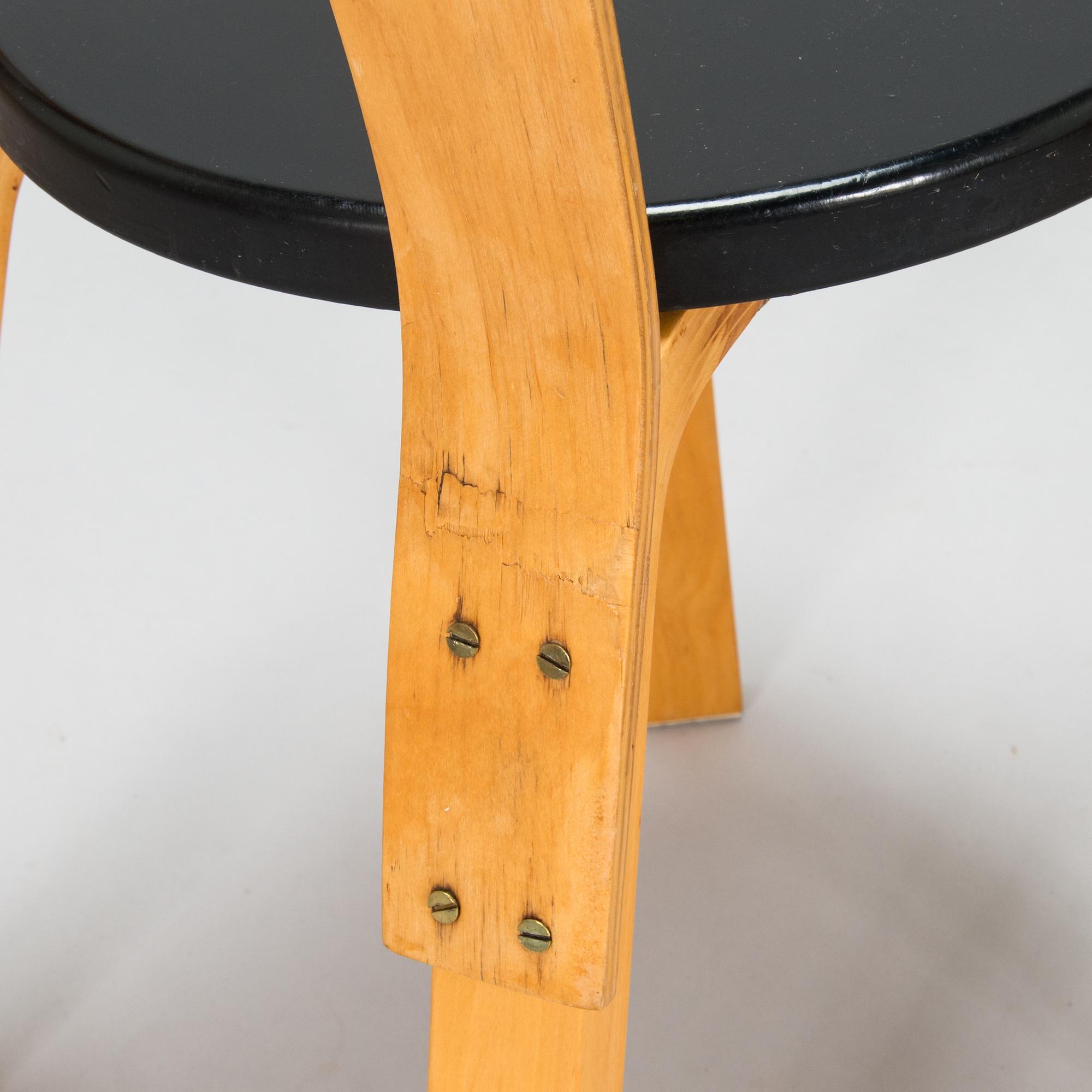 Alvar Aalto, four 1950s chairs, model 65, Artek.