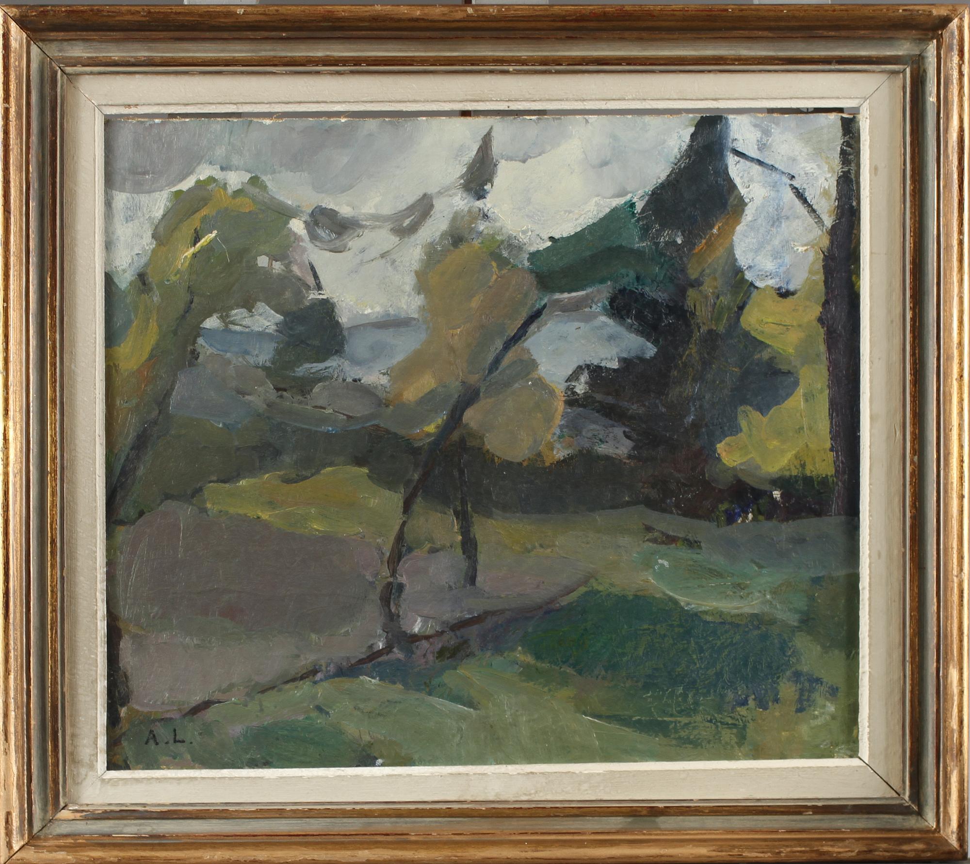 ALF LINDBERG, olja på pannå, monogramsignerad.