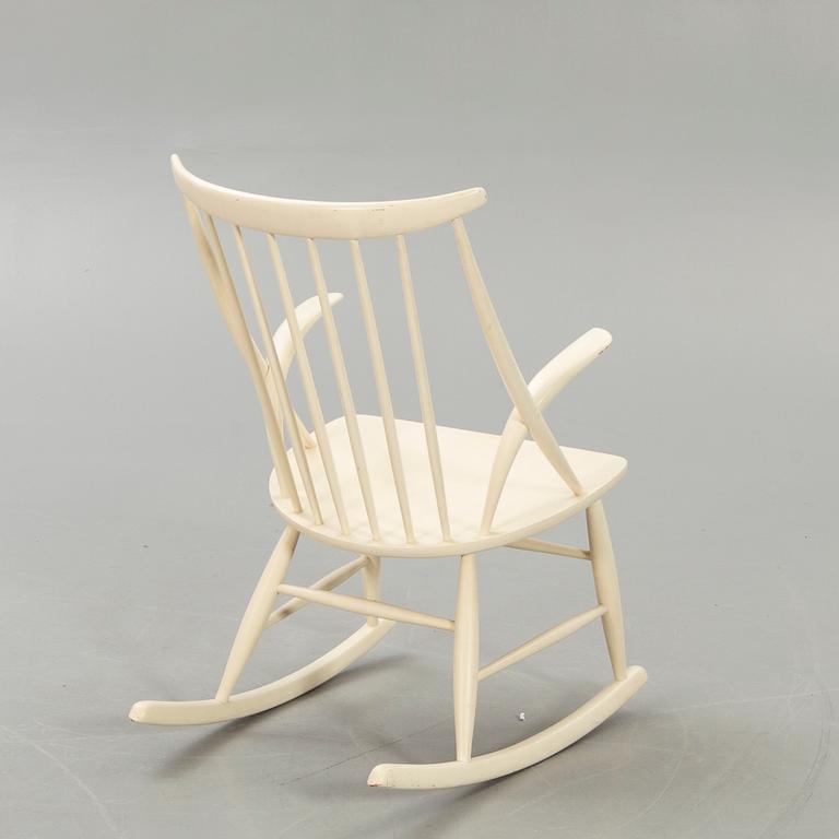 Illum Wikkelsö, rocking chair, for N Eilsersen, Denmark, 1950s-60s.