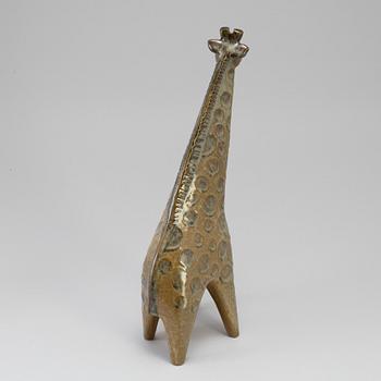 A stoneware sculpture "Giraff" by Lisa Larson, Gustavsberg.
