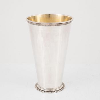 A Swedish Parcel-Gilt Silver Beaker, mark of CG Hallberg, Stockholm 1949.