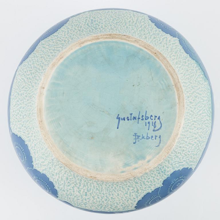 Josef Ekberg, a 'Sgrafitto' pot, stoneware, Gustafsberg, Sweden, 1918.
