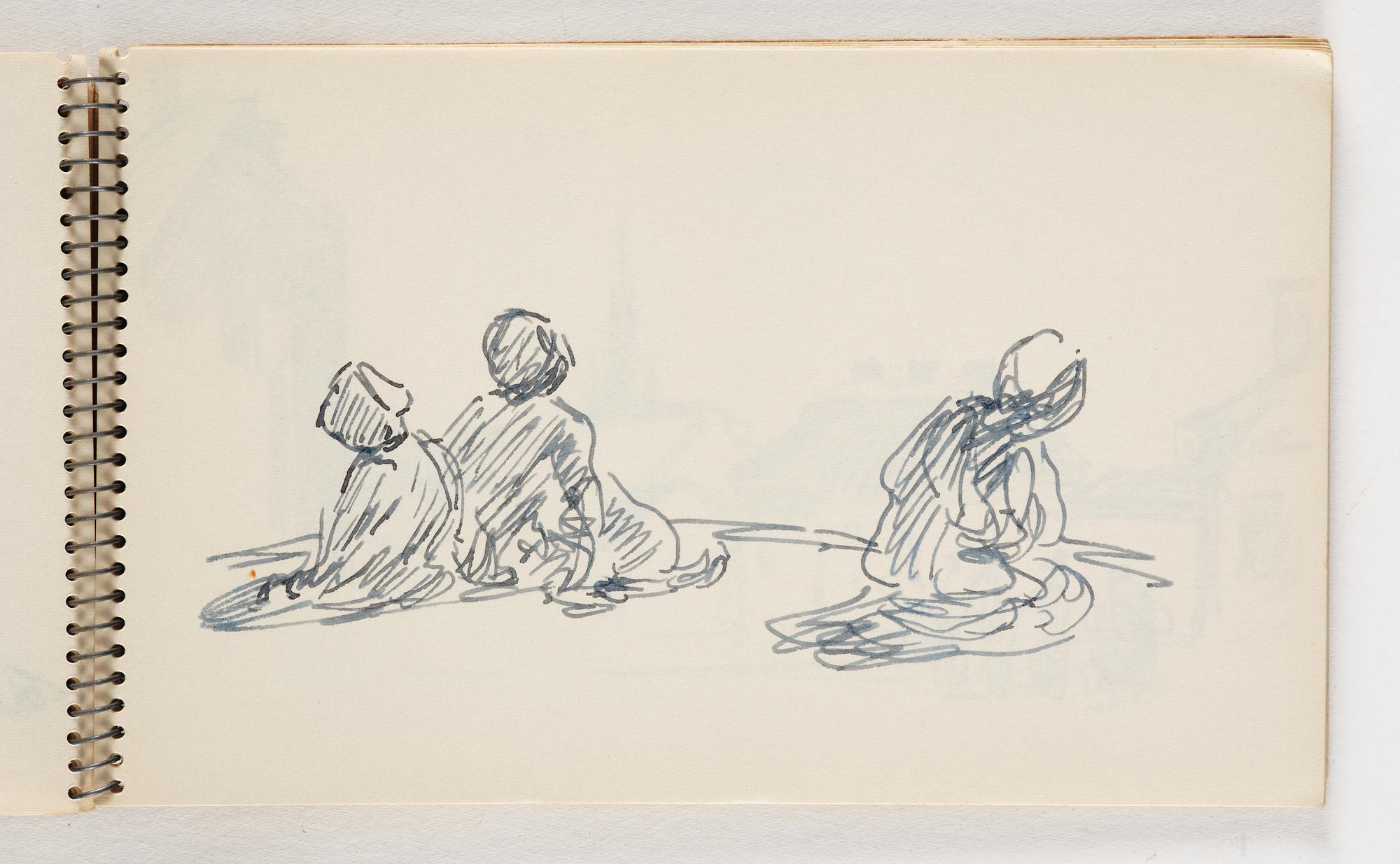 Lotte Laserstein, 10 små skissblock med teckningar.