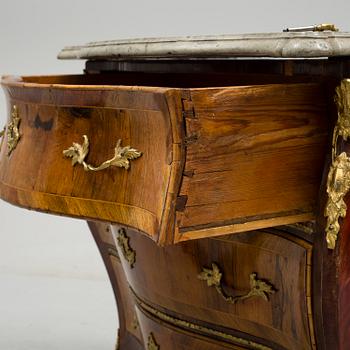 A Rococo commode by Christin Gotthard Willkom, (Stockholm 1763-65).