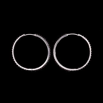 ÖRHÄNGEN, sterling silver samt mörka strasser. 2000-tal.