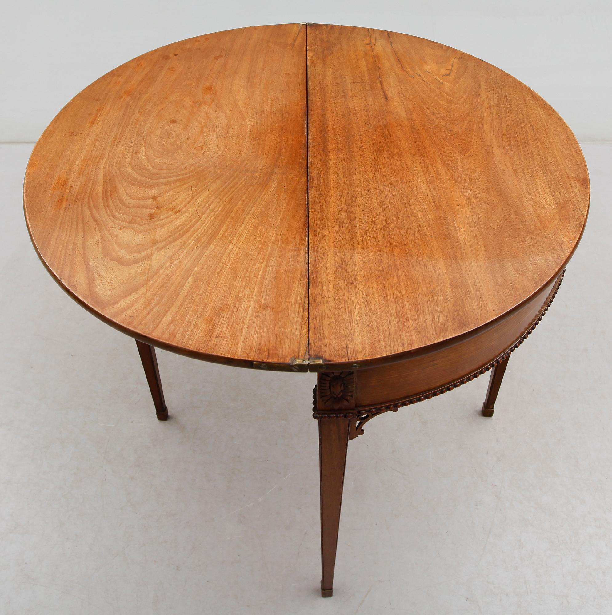 A late Gustavian late 18th century card table.