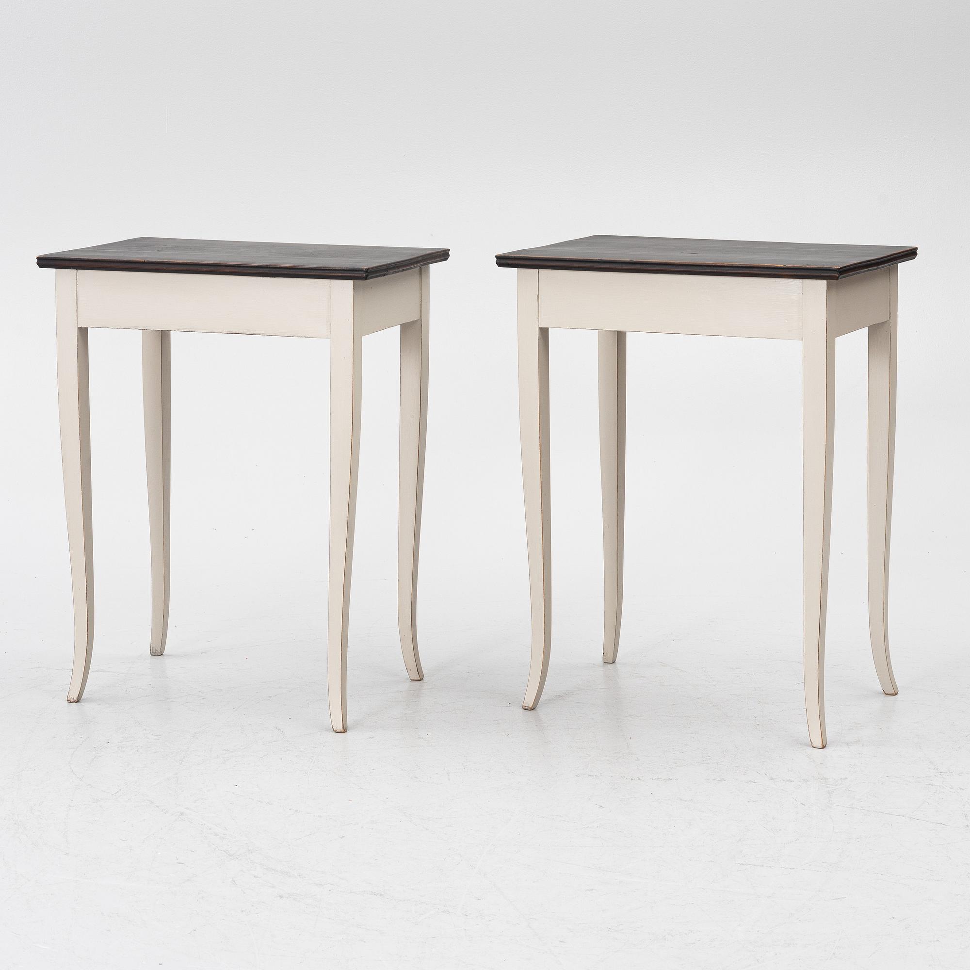 A pair of side tables, early 20th Century.