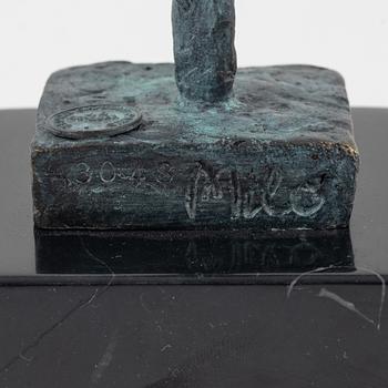 Max Milo, sculpture, signed, foundry mark. Bronze, total height 52 cm.