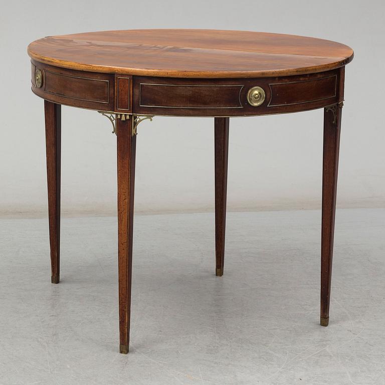 A late Gustavian games table, late 18th century.