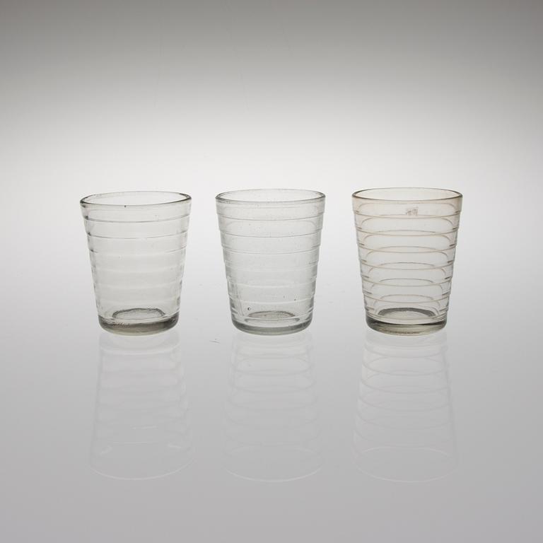 AINO AALTO, dricksglas, 24 st, Karhula-Iittala 1900-talets mitt.