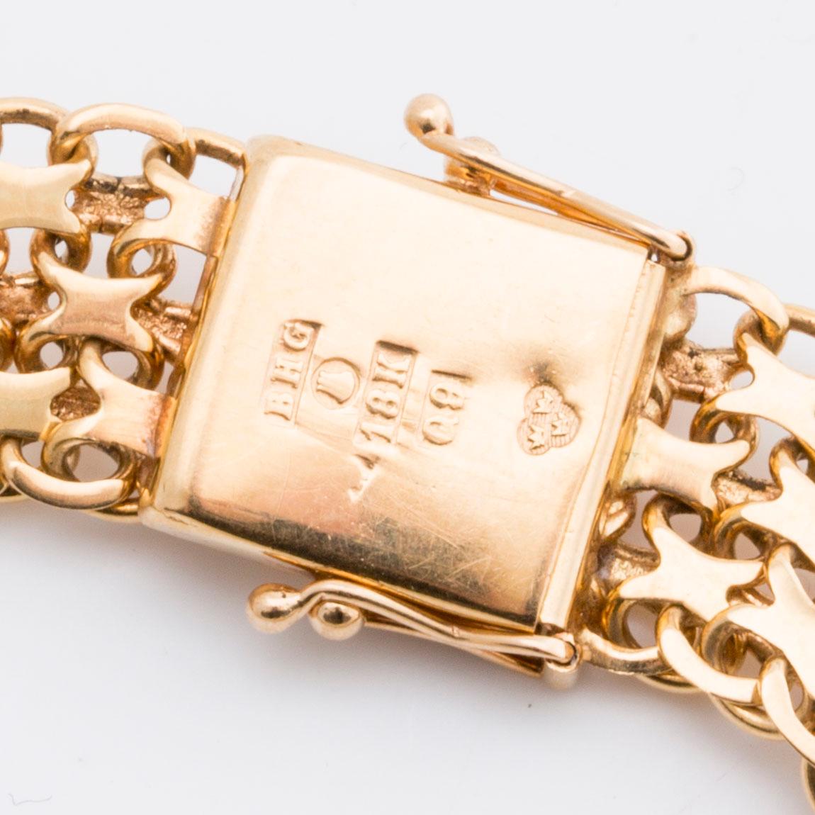BRACELET 18K, 19,8 g, Bröderna Hedéns Guldsmeds AB, Stockholm 1966.