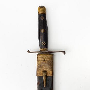 A Swedish cutlass 1810 pattern, with scabbard.