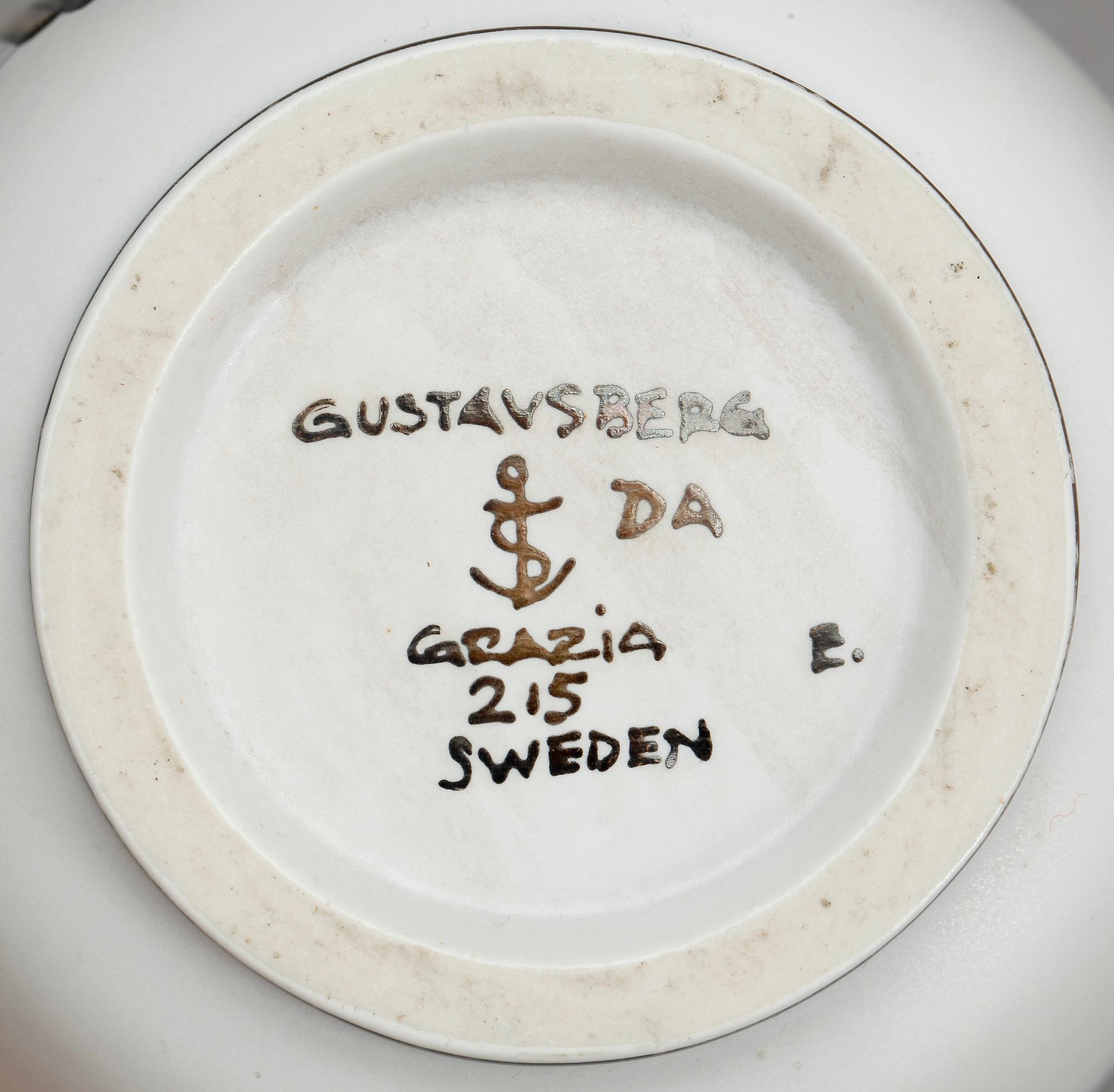 VAS, stengods, "Grazia", Stig Lindberg, Gustavsberg, omkring 1900-talets mitt.
