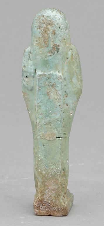 USHABTI, fajans, Egypten, sentid 664-331 f Kr.