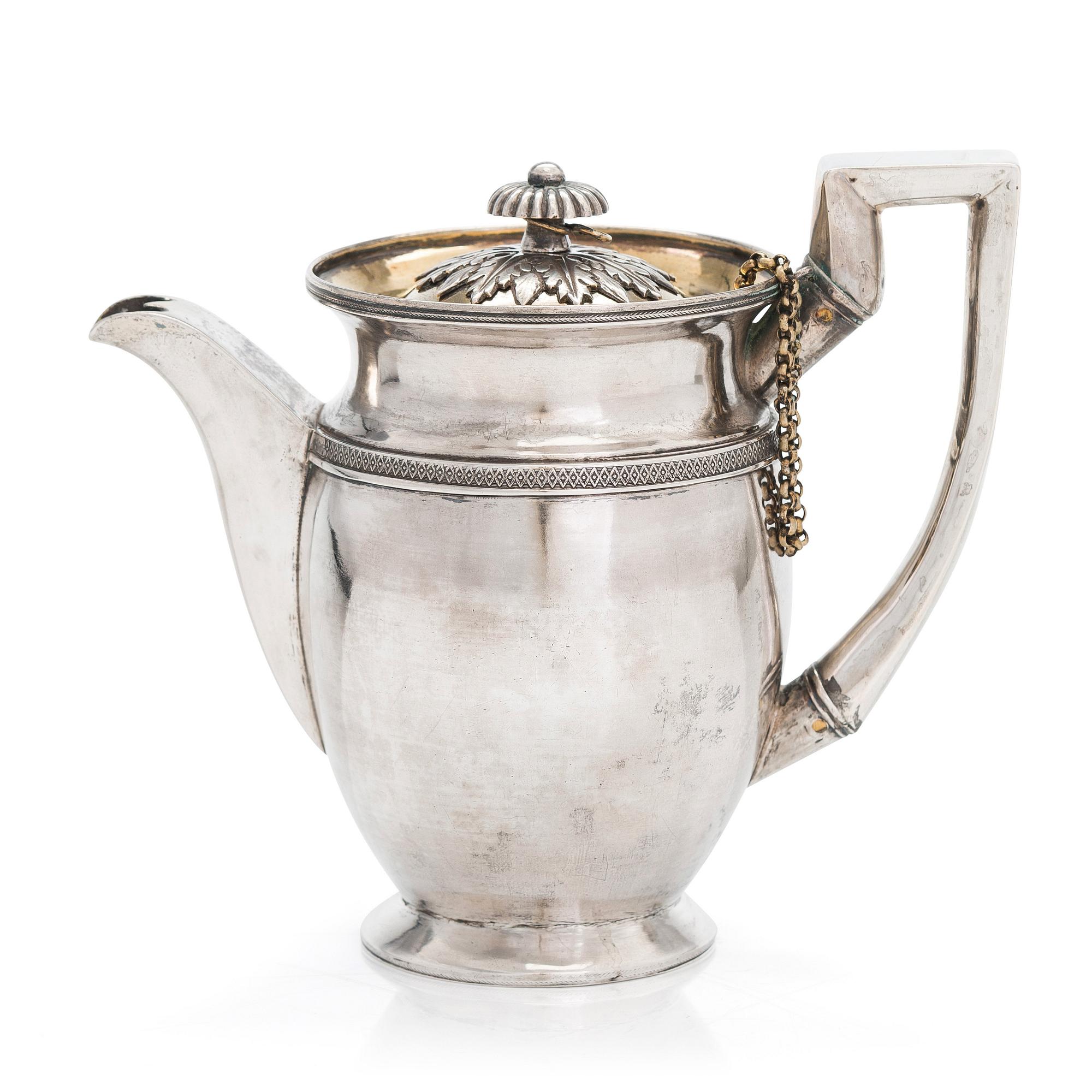 Carl Fredrik Bredenberg, kanna, silver och förgyllt silver, S:t Petersburg 1812.