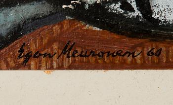Egon Meuronen, oil on board, signed and dated-60.