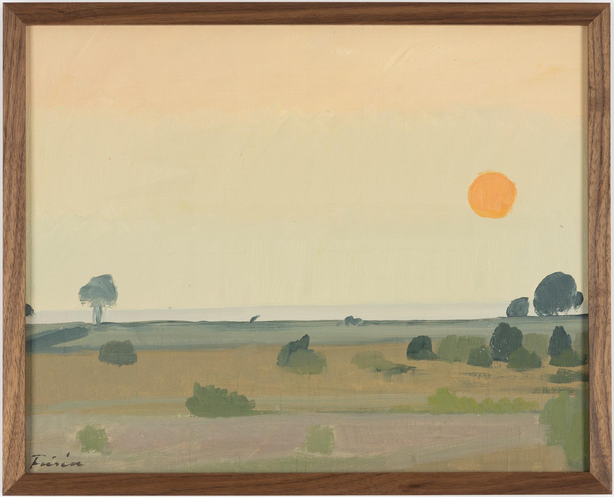 Vera Frisén, Landscape with Sunrise, Öland.