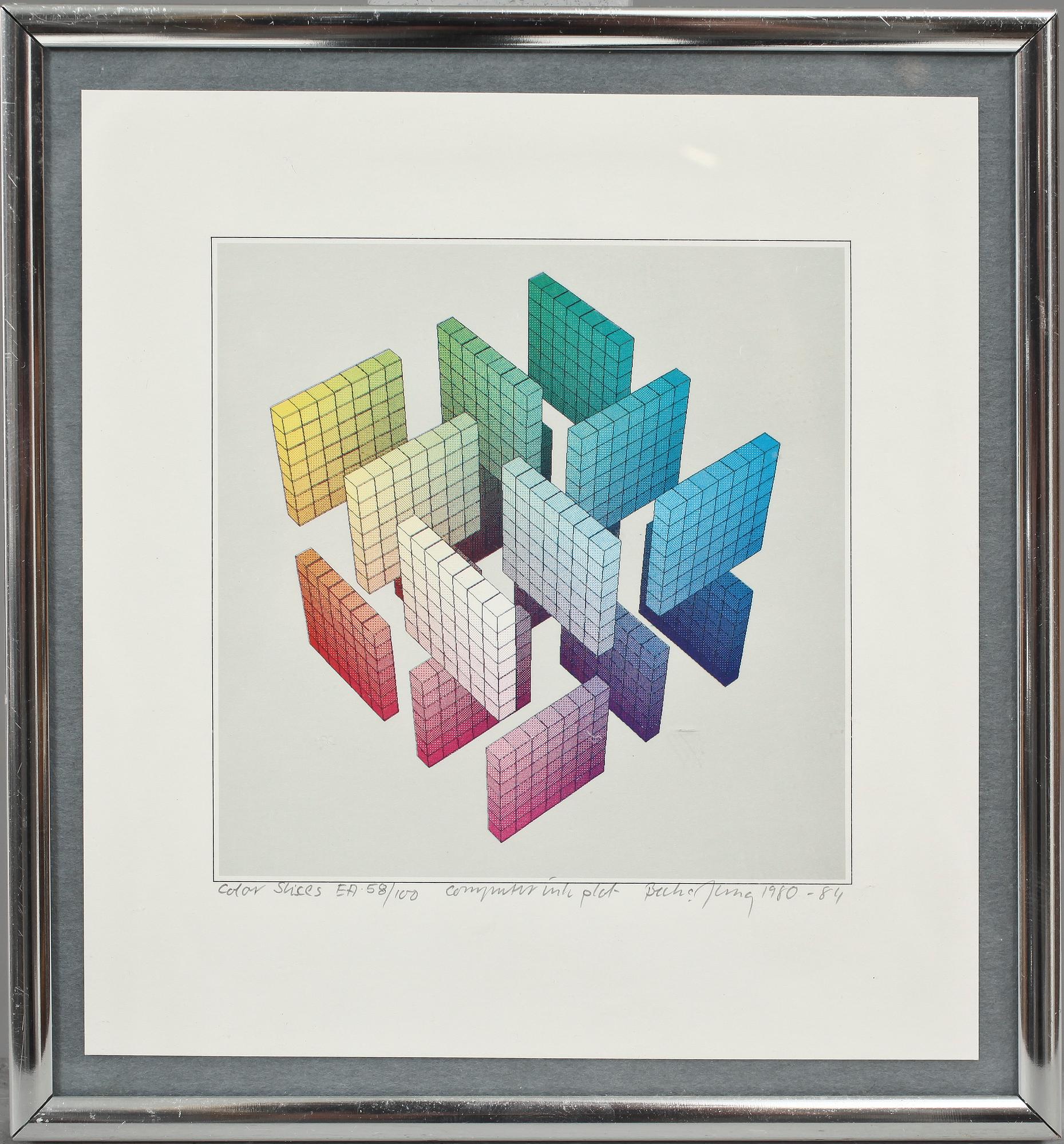 BECK & JUNG, färglitografier, 2 st, sign o nr EA 58/100.