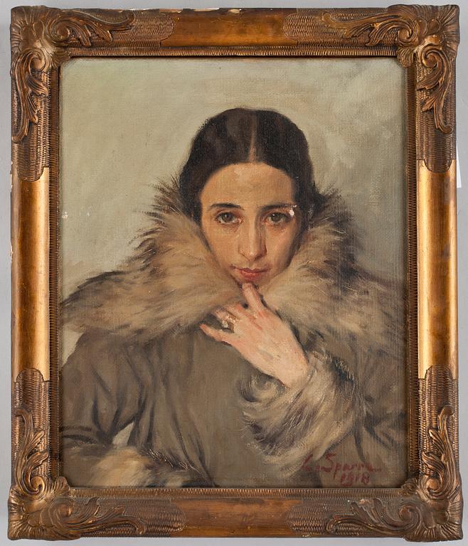 LOUIS SPARRE, olja på duk, sign o dat. 1918.