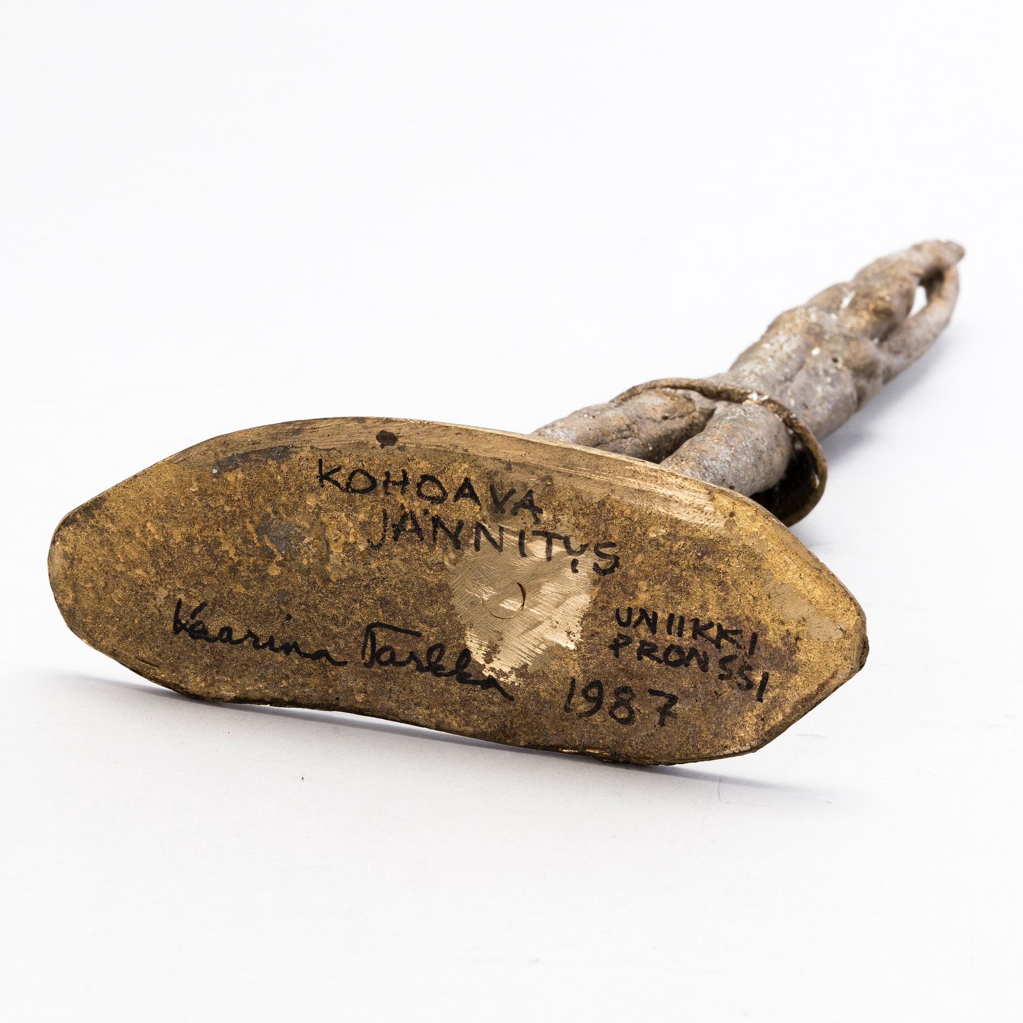 KAARINA TARKKA, brons, signerad och daterad 1987.