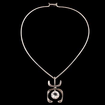 COLLIER, silver och sterlingsilver, hänge BJK Stockholm 1974.