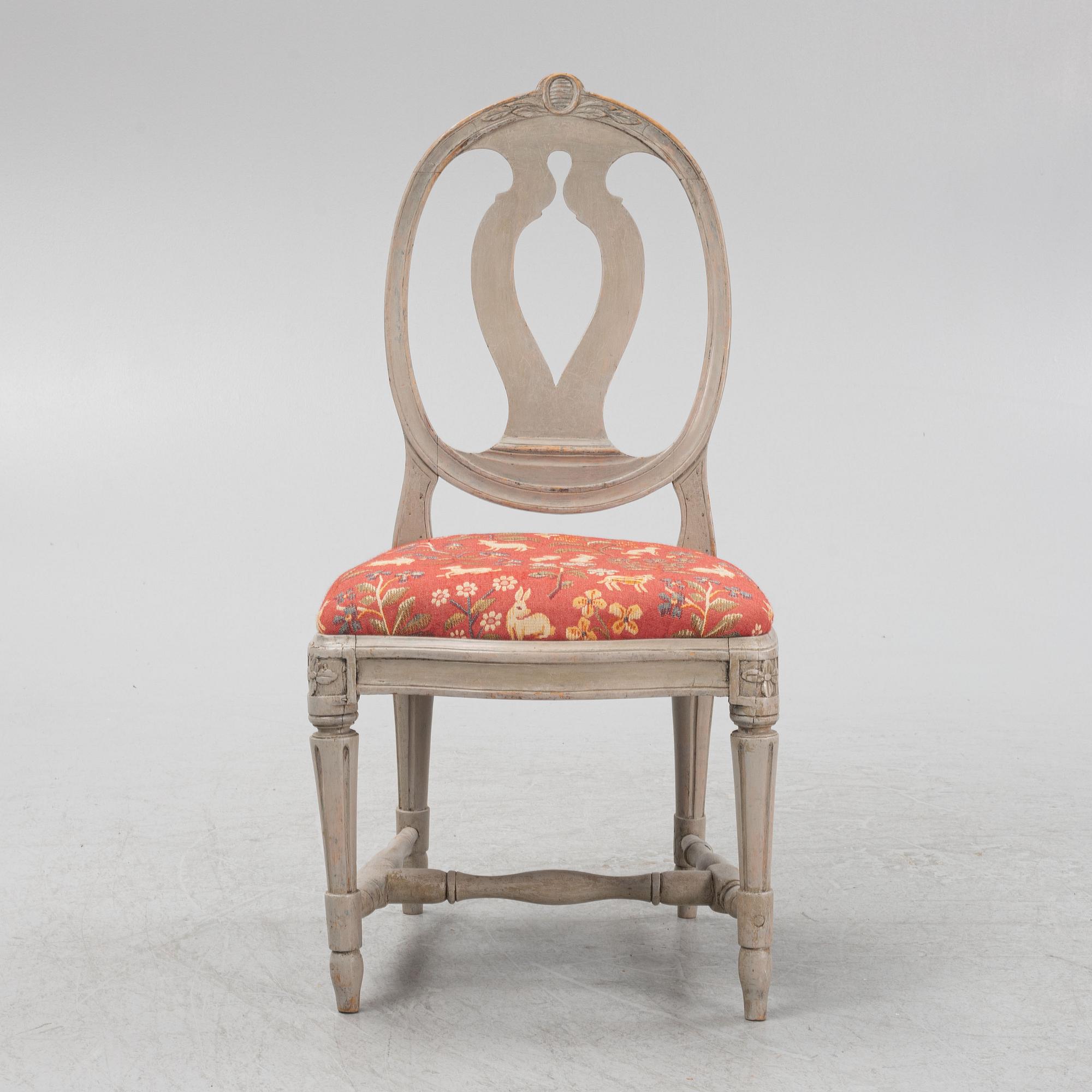 Chair by Melchior Lundberg (master in Stockholm 1775-1812), Gustavian.