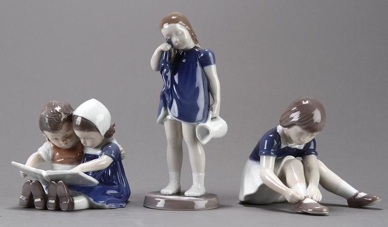 FIGURINER, 6 st, porslin, Bing & Gröndahl och Kongl Dansk.