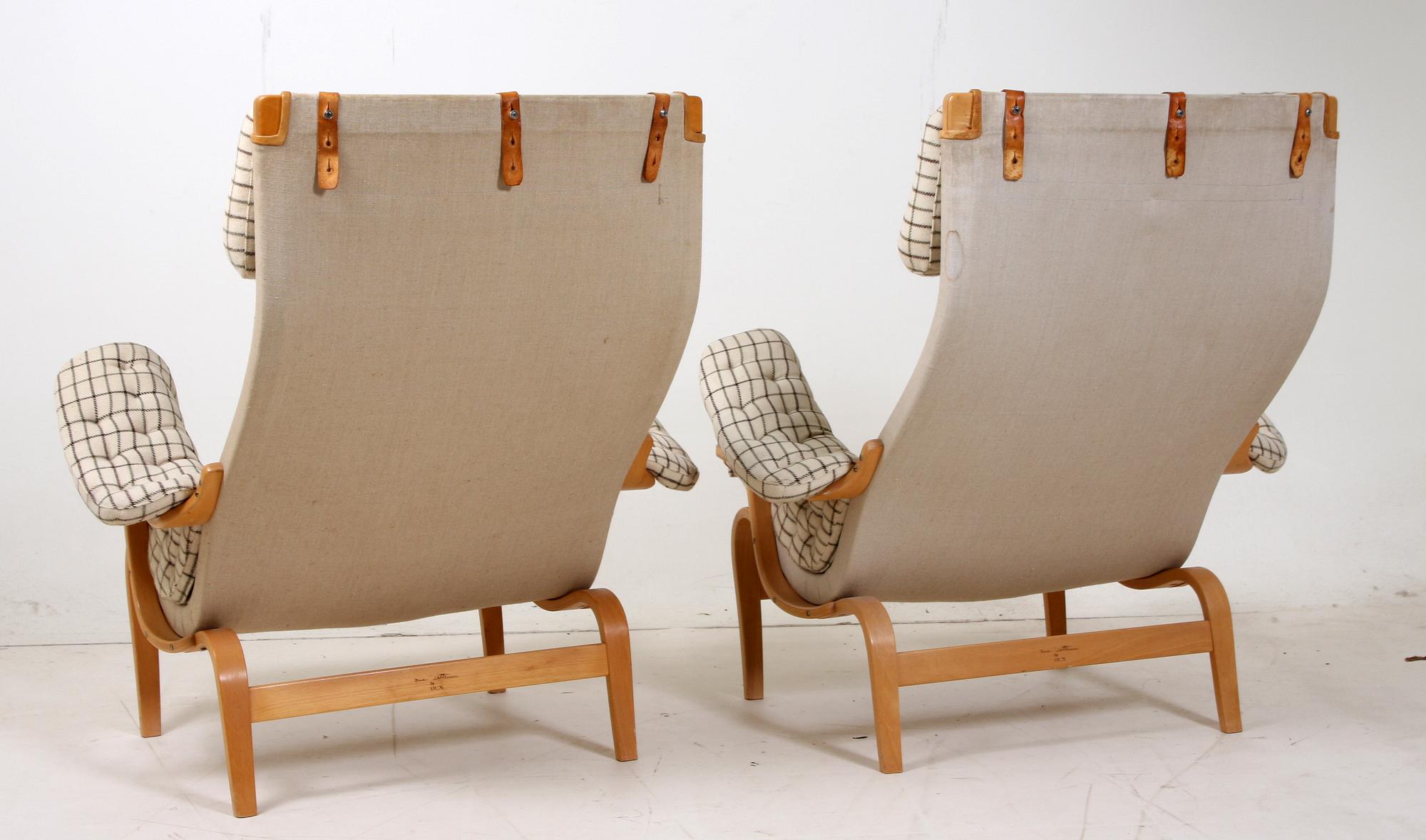 FÅTÖLJER, ett par, "Pernilla", Bruno  Mathsson för DUX.