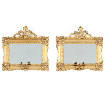 SPEGELLAMPETTER, ett par, 1800-tal.