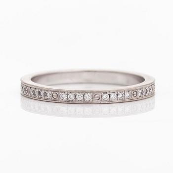 Cartier, an 18K white gold 'Love' ring with diamonds.