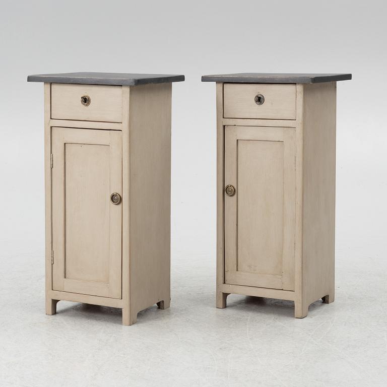 A pair of bedside tables, early 20th Century.